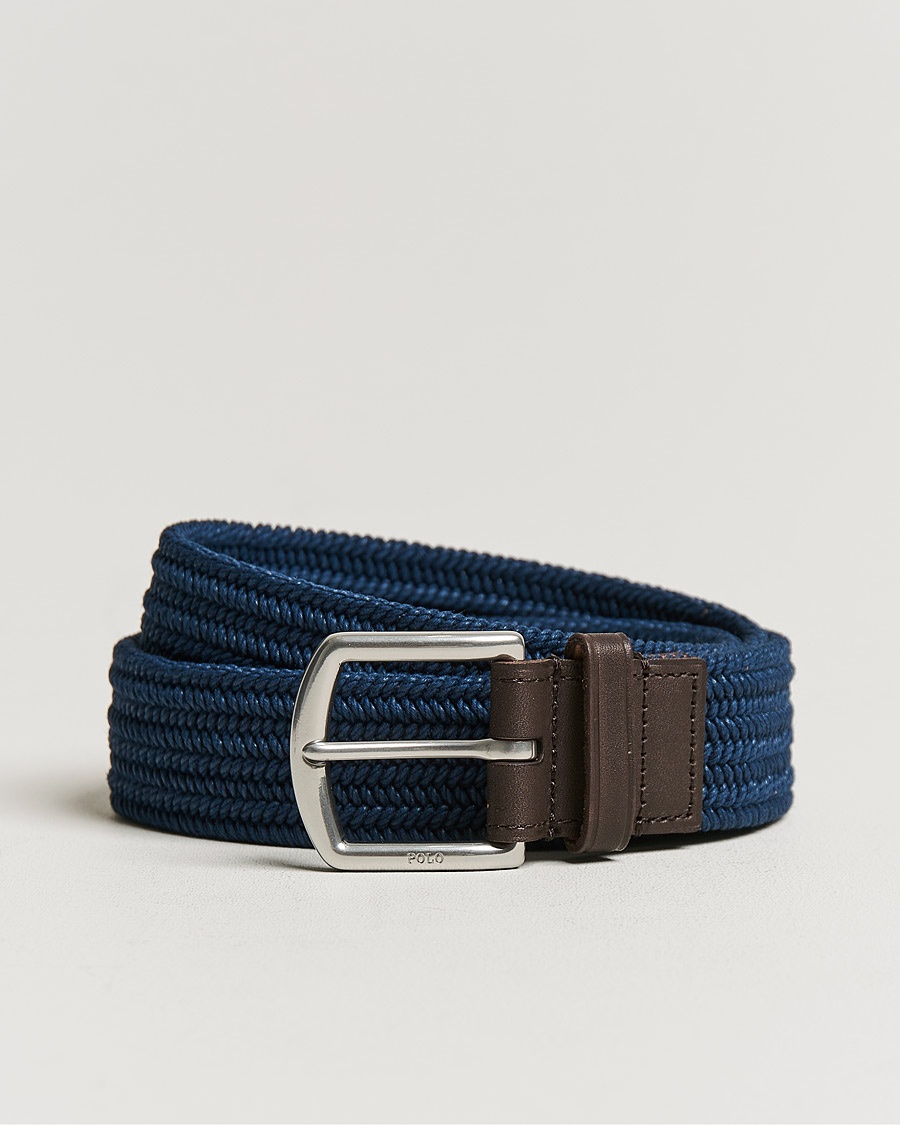 Herr | Tillfälligt säsongserbjudande | Polo Ralph Lauren | Braided Cotton Elastic Belt Navy