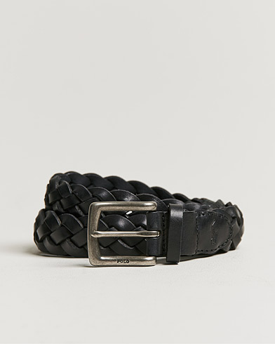 Herr | Flätade bälten | Polo Ralph Lauren | Braided Leather Belt Black