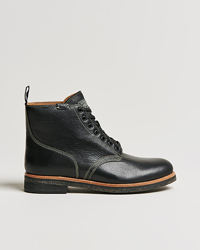 Herr | Snörkängor | Polo Ralph Lauren | RL Army Oiled Leather Boots Black