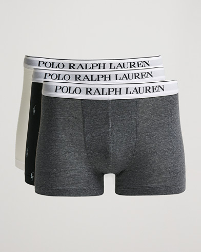 Herr | Underkläder | Polo Ralph Lauren | 3-Pack Trunk White/Charcoal/Black Pony