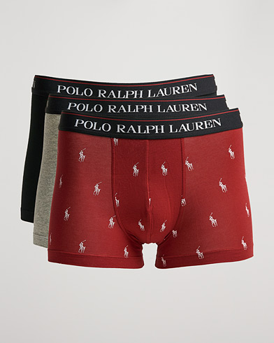 Herr | Wardrobe basics | Polo Ralph Lauren | 3-Pack Trunk Grey/Red Pony/Black