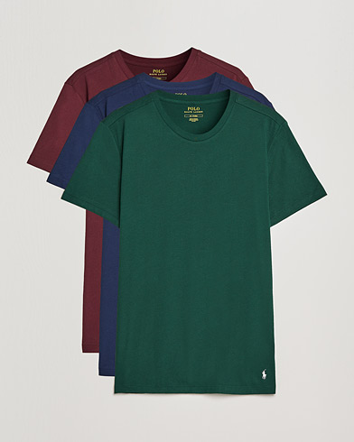 Herr | T-Shirts | Polo Ralph Lauren | 3-Pack Crew Neck Tee Navy/College Green/Red