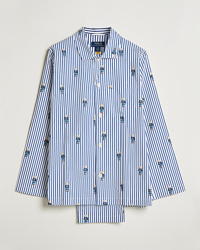 Herr | Pyjamas & Morgonrockar | Polo Ralph Lauren | Bear Striped Pyjama Set Blue/White 