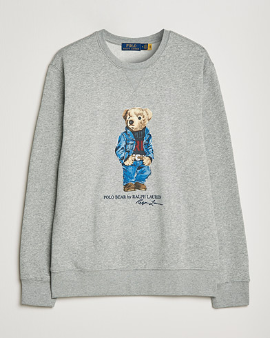 Herr |  | Polo Ralph Lauren | Printed Denim Bear Sweatshirt Andover Heather