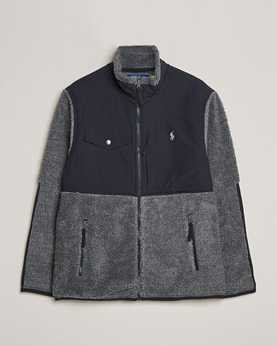 Herr | Fleecetröjor | Polo Ralph Lauren | Bonded Sherpa Full Zip Sweater Charcoal/Black