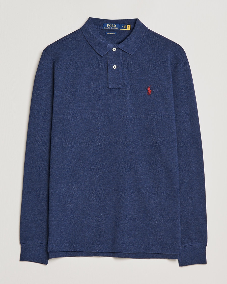 Herr | Business & Beyond - Casual | Polo Ralph Lauren | Custom Slim Fit Long Sleeve Polo Spring Navy Heather