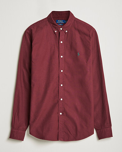 Herr | Casual | Polo Ralph Lauren | Slim Fit Garment Dyed Oxford Rich Ruby