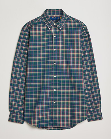 Herr |  | Polo Ralph Lauren | Custom Fit Twill Checked Shirt Green/Cream