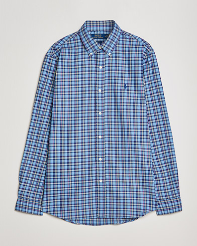 Herr |  | Polo Ralph Lauren | Custom Fit Twill Checked Shirt Blue