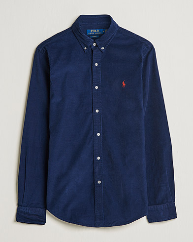 Herr | Erbjudande | Polo Ralph Lauren | Slim Fit Corduroy Shirt Newport Navy