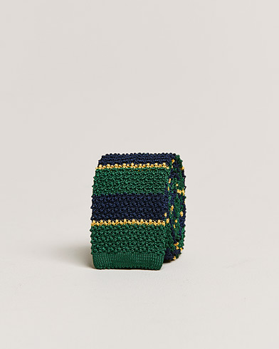 Herr | Mörk kostym | Polo Ralph Lauren | Knitted Striped Tie Green/Navy/Gold