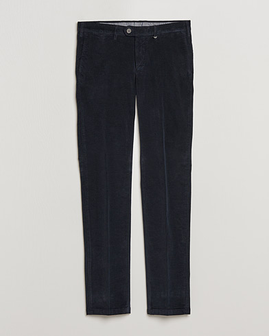 Herr | Manchesterbyxor | Canali | Slim Fit Corduroy Trousers Navy