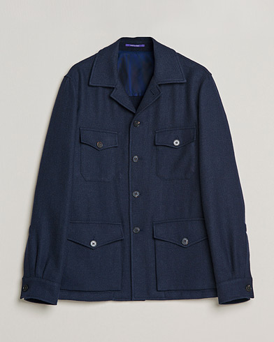 Herr | Field jackets | Ralph Lauren Purple Label | Snowden Tweed Field Jacket Navy