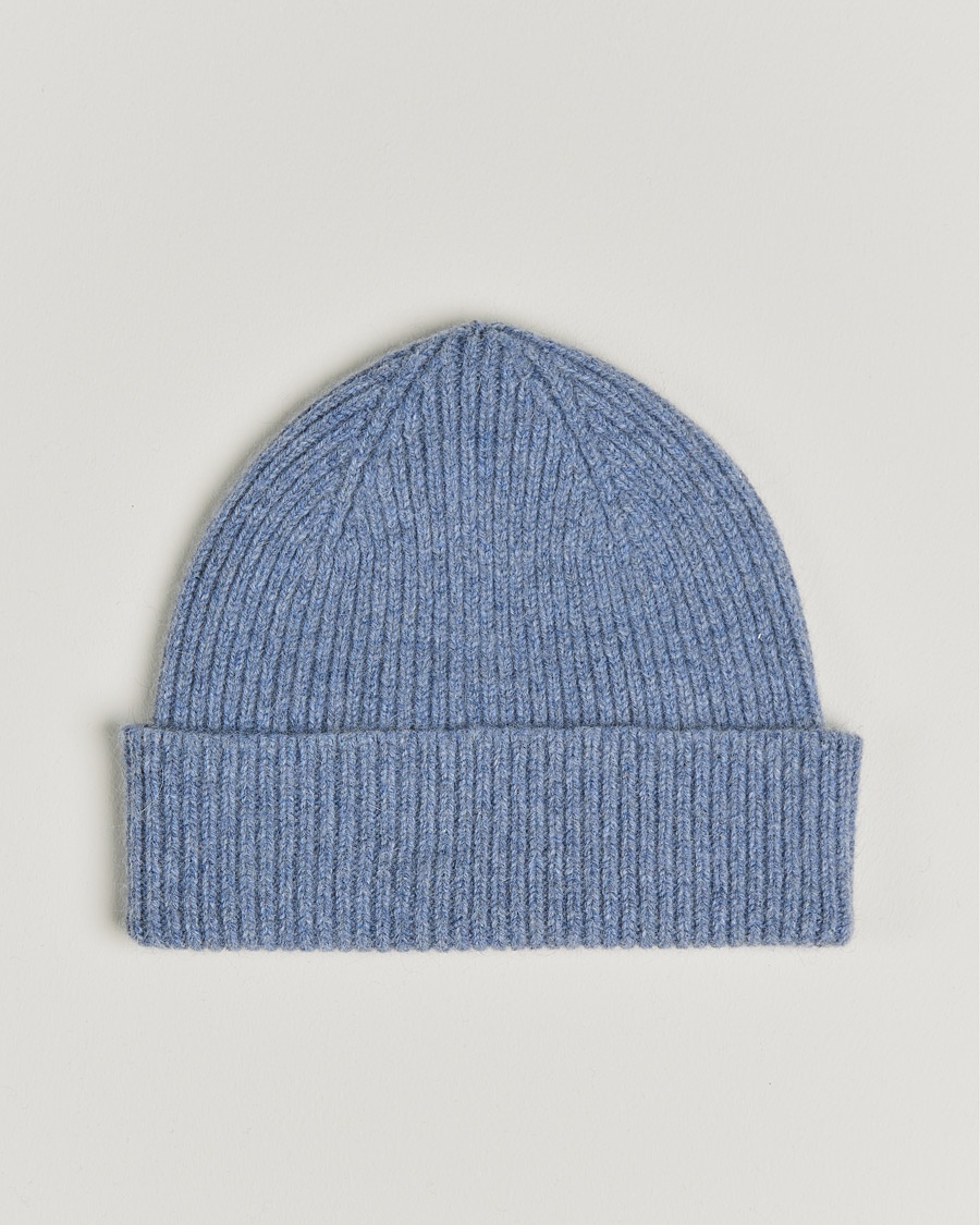 Le Bonnet Lambswool/Caregora Beanie Washed Denim
