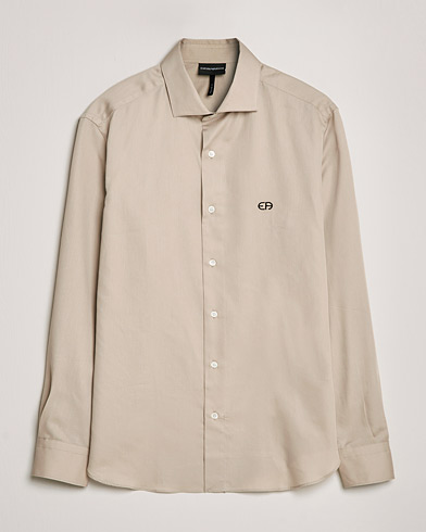 Herr | Casualskjortor | Emporio Armani | Light Cotton Shirt Beige