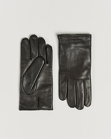 Herr | Handskar | Emporio Armani | Leather Gloves Dark Brown