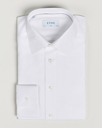Herr | Businesskjortor | Eton | Jaquard Paisley Shirt White