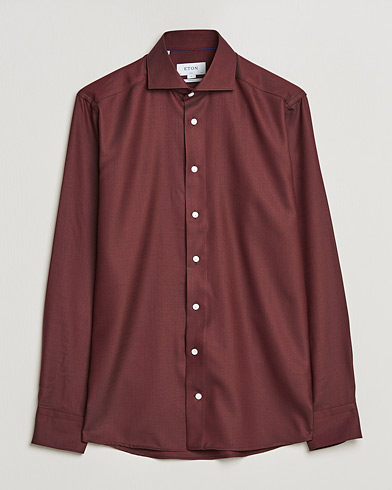 Herr |  | Eton | Merino Wool Shirt Mid Red