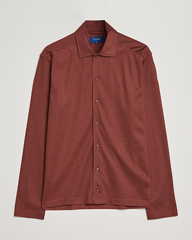 Herr |  | Eton | Oxford Pique Shirt Mid Red