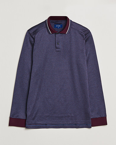 Herr | Pikéer | Eton | Jacuard Polo Shirt Red