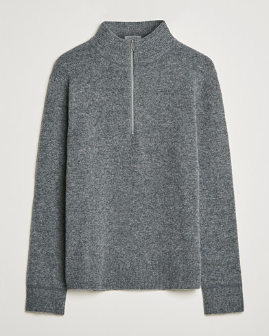 Herr |  | Filippa K | Andrew Yak Zip Sweater Mid Grey Melange