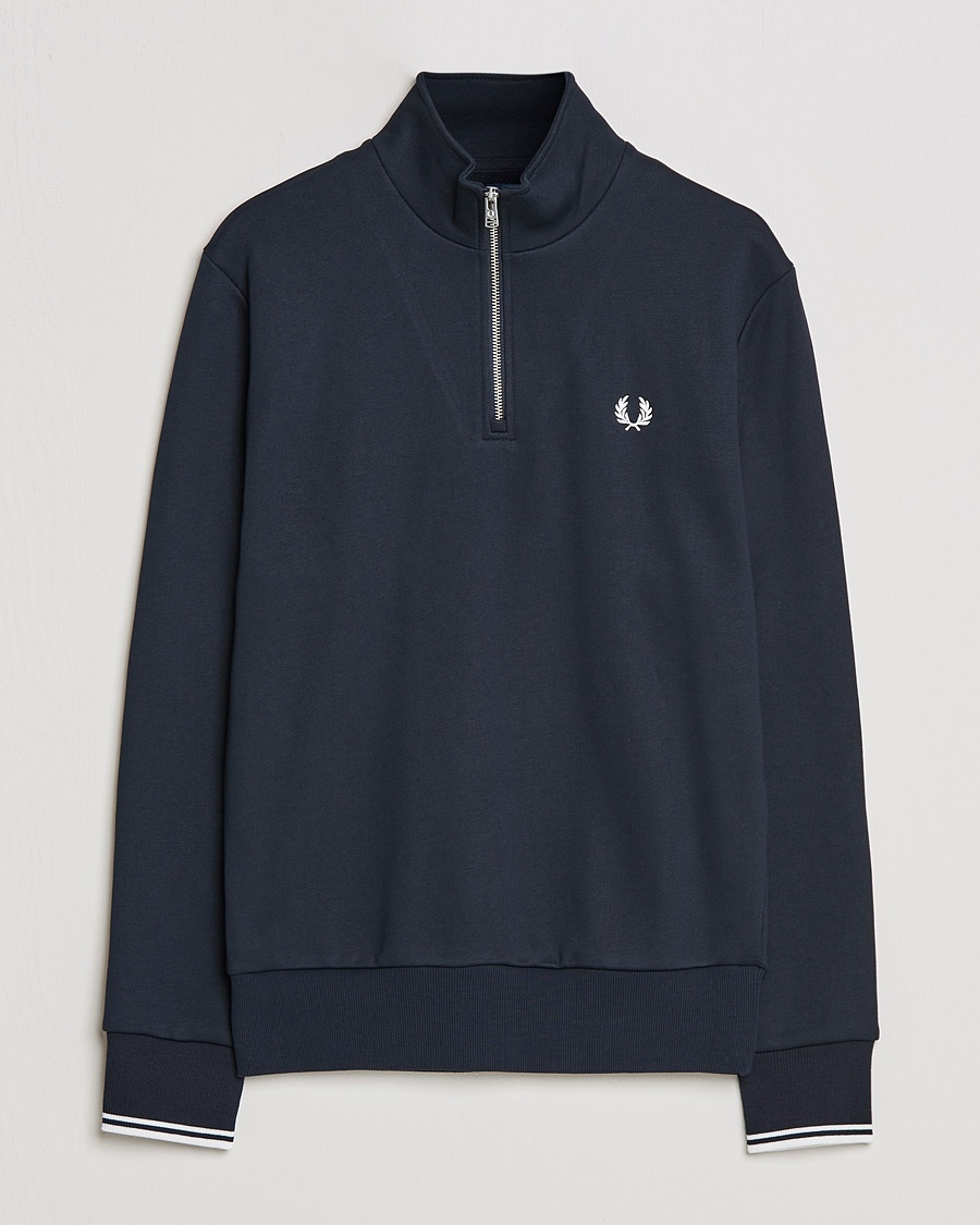 Fred Perry Half Zip Sweatshirt Navy