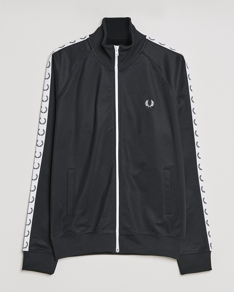 Fred Perry Taped Track Jacket Black – Svart