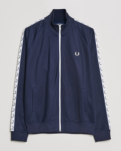 Herr | Full-zip | Fred Perry | Taped Track Jacket Carbon blue