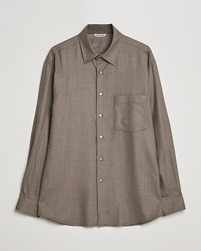 Herr | Japanese Department | Auralee | Super Light Wool Shirt Dark Brown