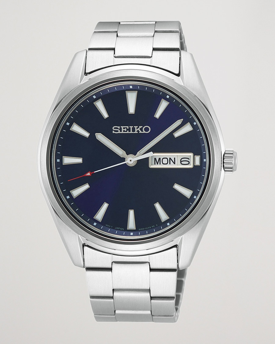 Seiko Classic Day Date 40mm Steel Blue Dial – Silver