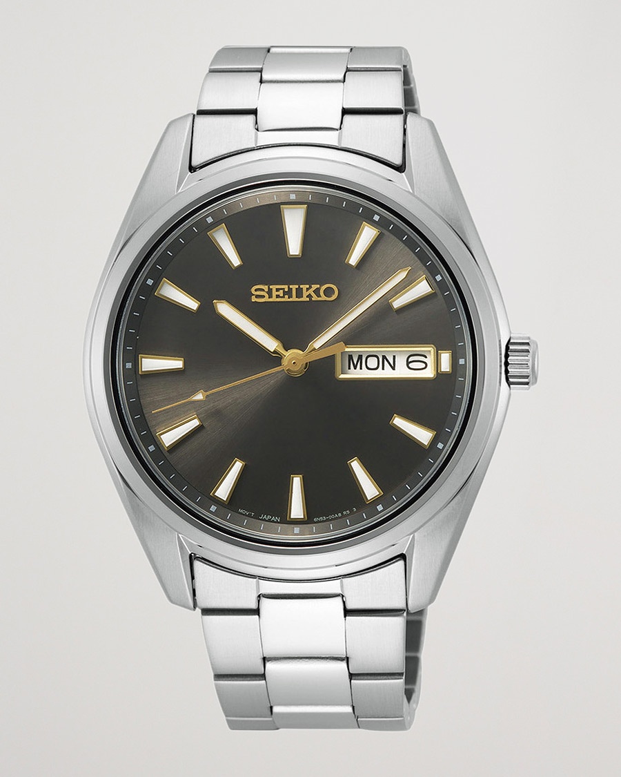Seiko Classic Day Date 40mm Steel Grey Dial – Silver