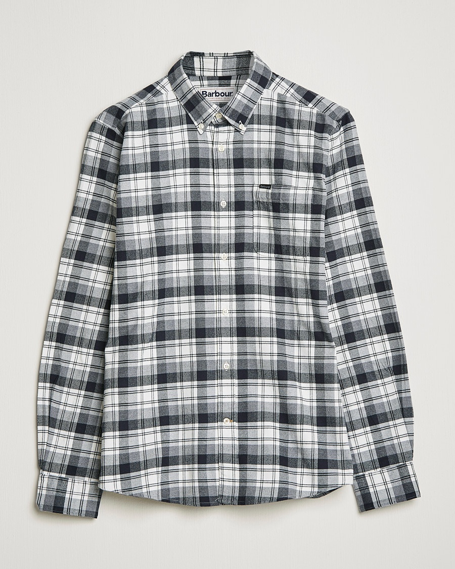 Herr | | Barbour Lifestyle | Stonewell Flannel Check Shirt Grey Marl