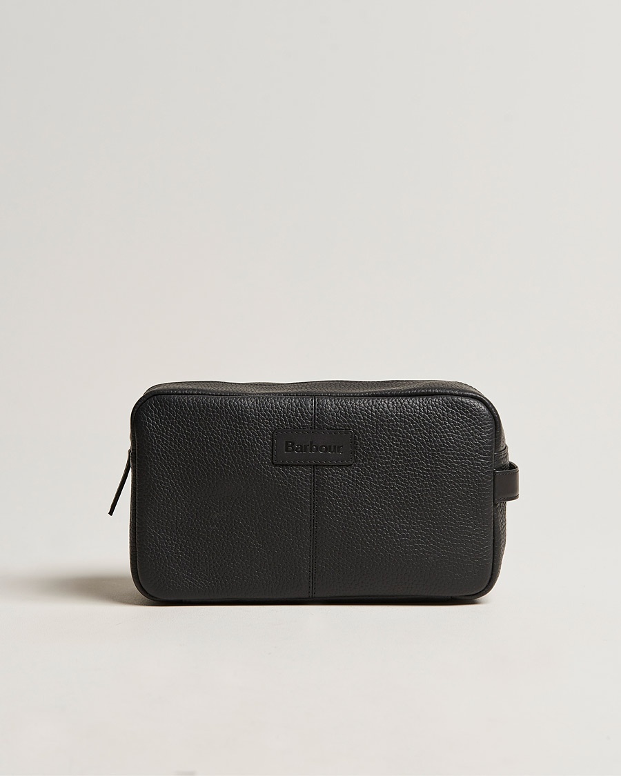 Herr | | Barbour Lifestyle | Highgate Leather Washbag Black