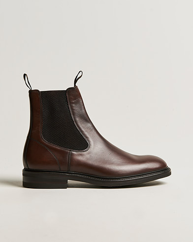 Herr | Chelsea Boots | Loake 1880 | Dingley Waxed Leather Chelsea Boot Dark Brown