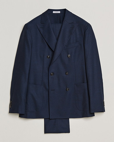 Herr | Kostymer | Boglioli | K Jacket DB Flannel Suit Navy