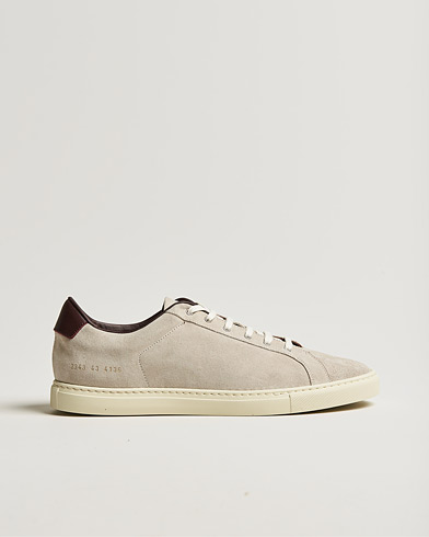 Herr | Common Projects | Common Projects | Retro Low Suede Sneaker Off White/Red