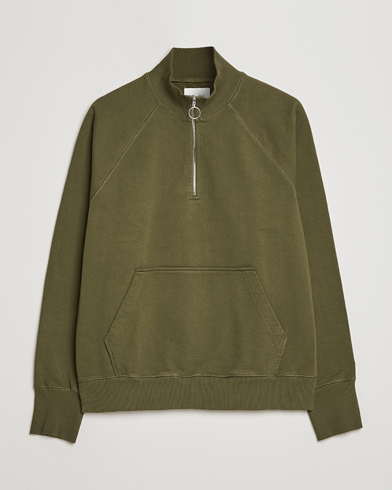 Herr | Drake's | Drake's | Quarter Zip Sweatshirt Green