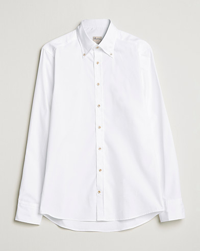 Herr |  | Stenströms | Slimline Button Down Pinpoint Oxford Shirt White