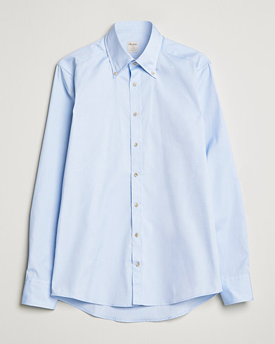 Herr | Casual | Stenströms | Slimline Button Down Pinpoint Oxford Shirt Light Blue