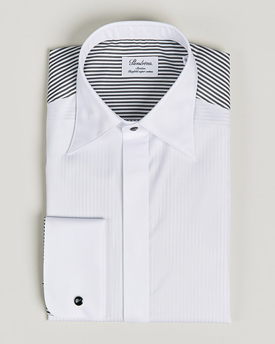 Herr | Smokingskjortor | Stenströms | Slimline Fiesta Fly Front Tuxedo Shirt White