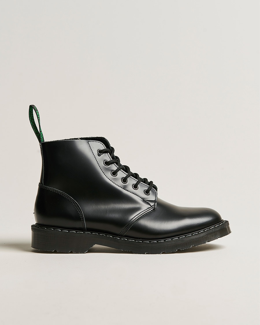 Herr | Snörkängor | Solovair | 6 Eye Astronaut Boot Black Shine
