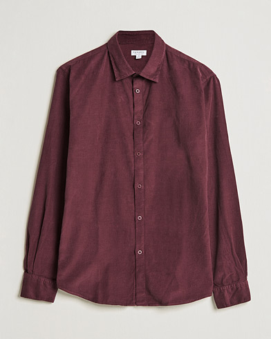 Herr | Manchesterskjortor | Sunspel | Cotton Baby Cord Shirt Port