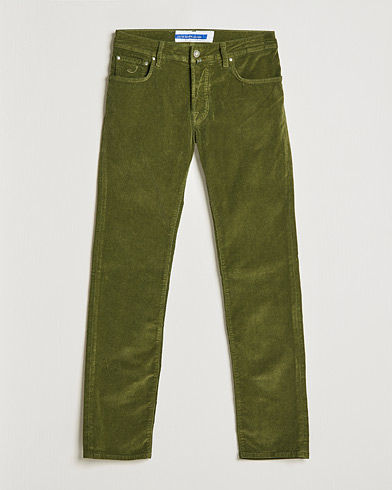 Herr | 5-ficksbyxor | Jacob Cohën | Bard 5-Pocket Corduroy Trousers Green