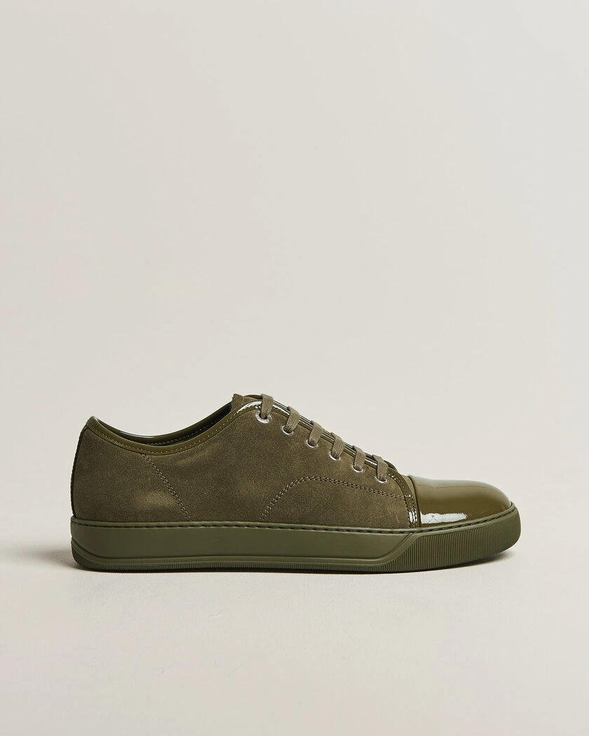 Lanvin Patent Cap Toe Sneaker Khaki – Grön
