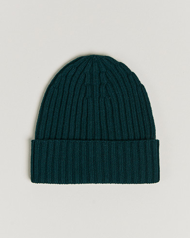 Herr |  | Piacenza Cashmere | Ribbed Cashmere Beanie Racing Green