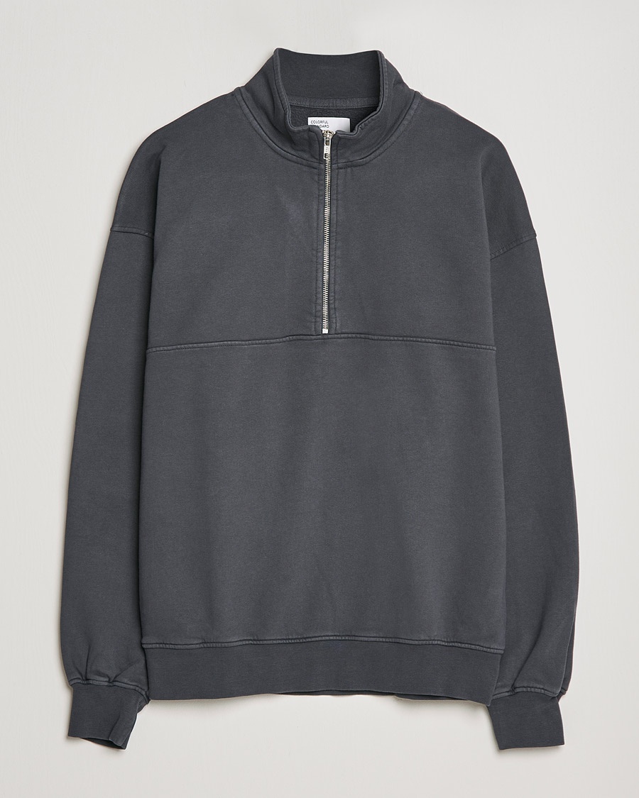 Colorful Standard Classic Organic Half-Zip Lava Grey – Grå