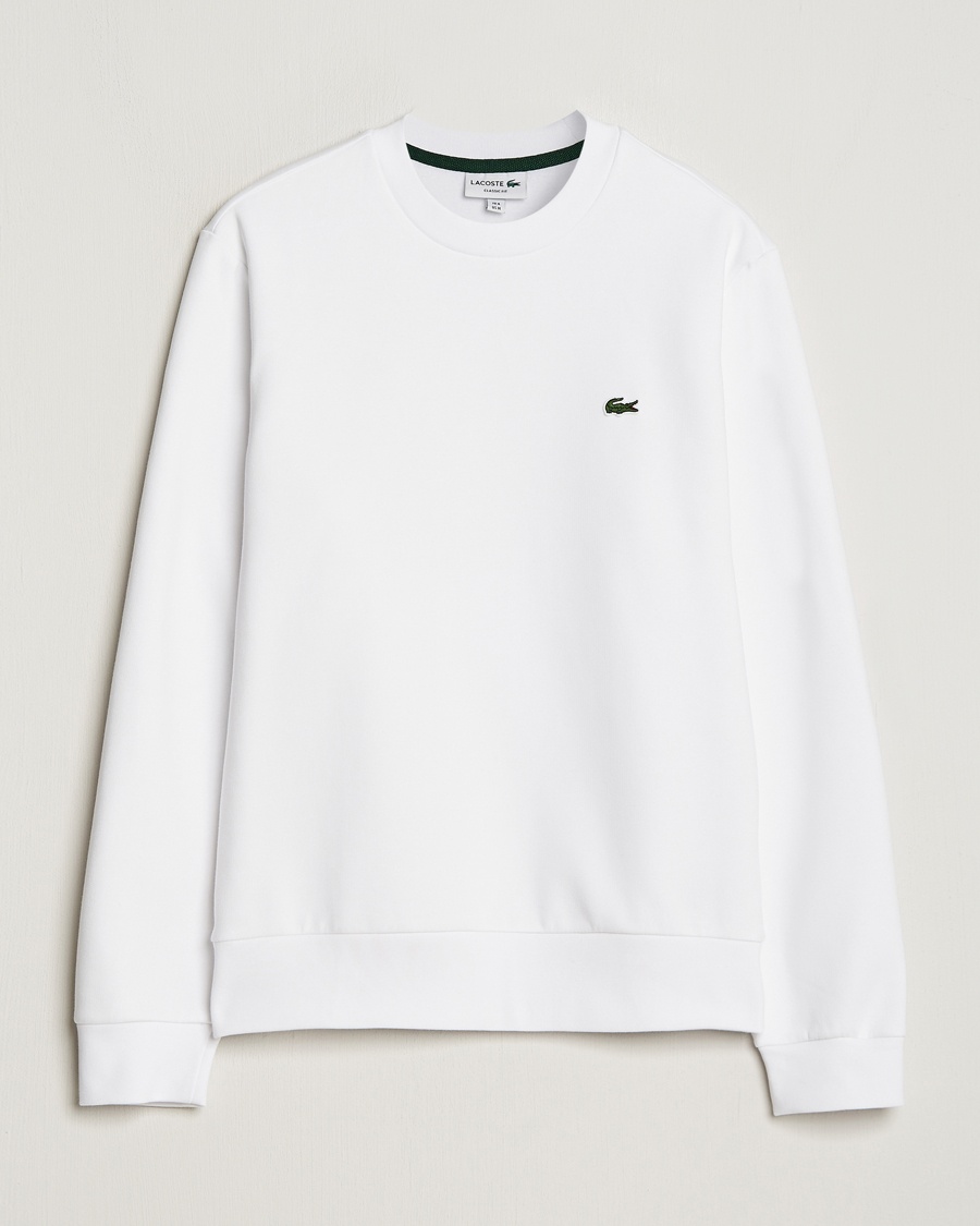 Lacoste Crew Neck Sweatshirt White – Vit