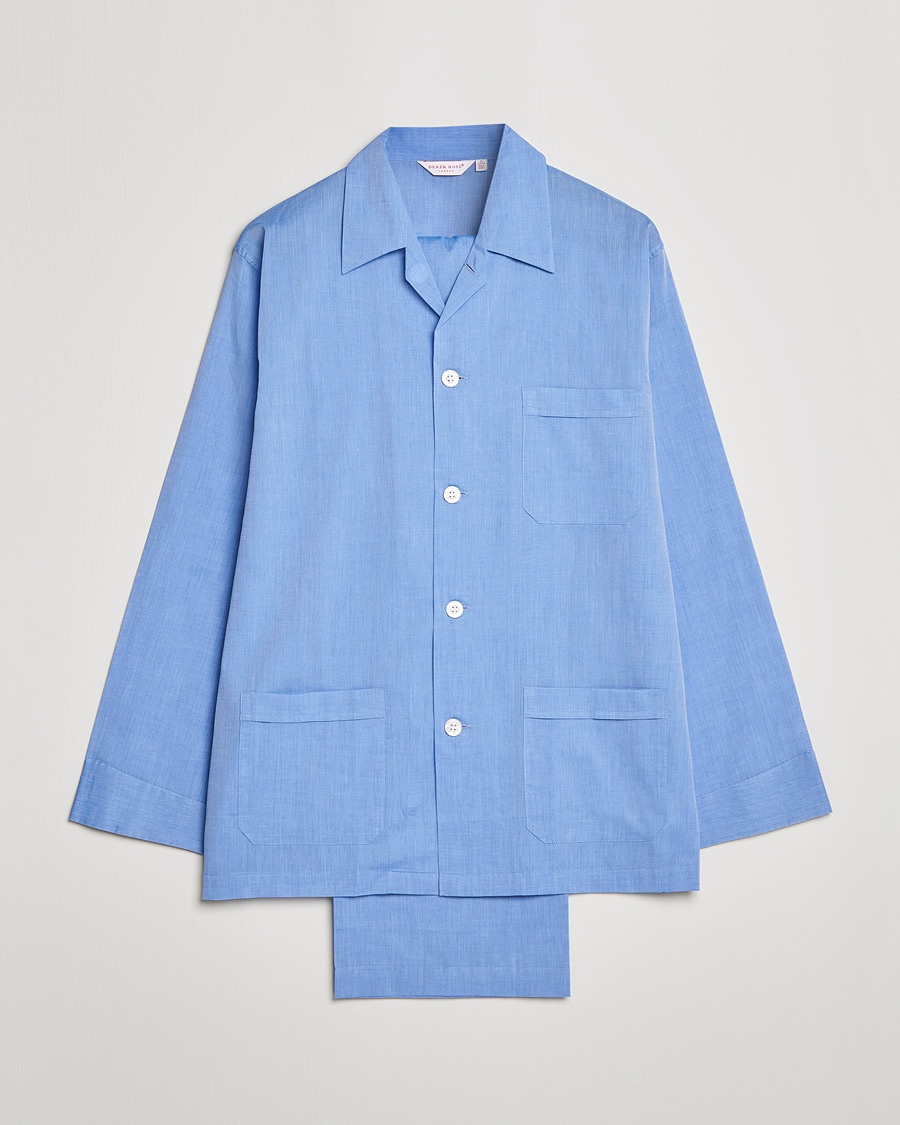 Herr | Pyjamasset | Derek Rose | Cotton Pyjama Set Blue