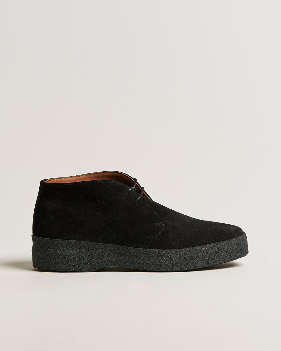 Sanders Sam Chukka Boot Black Suede – Svart
