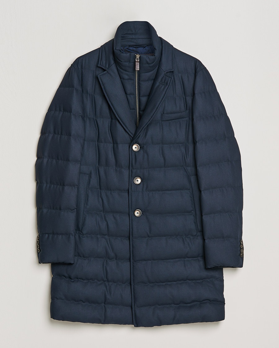 Herr | Herno | Herno | Flannel Down Coat Navy